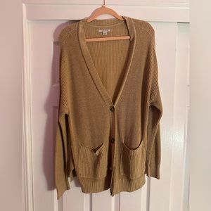 American Eagle Tan Cardigan with Buttons